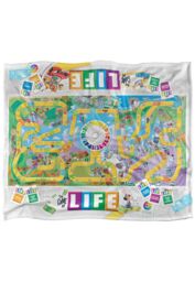 Hasbro The Game of Life Board Silky Touch Super Soft Throw Blanket 152x127cm in White - Size: 152x127 cm - thumbnail 1