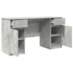 Berkfield Home Desk Concrete Grey 140x49x76 cm Engineered Wood - Size: 140 x 49 x 76 cm - thumbnail 5
