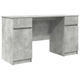 Berkfield Home Desk Concrete Grey 140x49x76 cm Engineered Wood - Size: 140 x 49 x 76 cm - thumbnail 2
