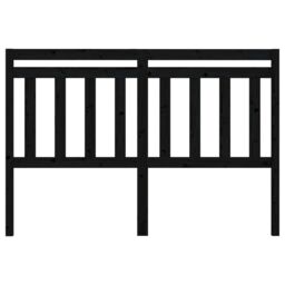 Berkfield Home Bed Headboard Black 166x4x100 cm Solid Wood Pine - Size: 166 x 4 x 100 cm - thumbnail 3