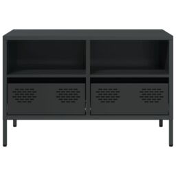Berkfield Home TV Cabinet Black 68x39x43.5 cm Cold-rolled Steel - thumbnail 5