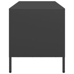 Berkfield Home TV Cabinet Black 68x39x43.5 cm Cold-rolled Steel - thumbnail 6