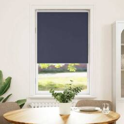 Berkfield Home Roller Blind Blackout Marine 70x150 cm Fabric Width 65.7 cm Polyester in Blue