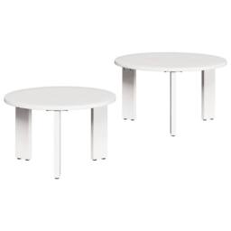 Berkfield Home Modern Coffee Table Set 2 pcs White 47.5 x 47.5 x 27 cm - thumbnail 7