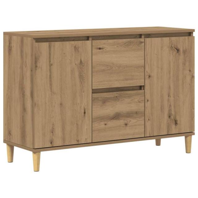 Berkfield Home Sideboard Artisan Oak 102x35x70 cm Engineered Wood in Brown - Size: 102 x 35 x 70 cm - image 1