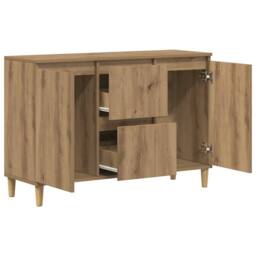 Berkfield Home Sideboard Artisan Oak 102x35x70 cm Engineered Wood in Brown - Size: 102 x 35 x 70 cm - thumbnail 5