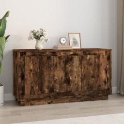 Berkfield Home Sideboard Smoked Oak 102x35x55 cm Engineered Wood in Brown - Size: 102 x 35 x 55 cm - thumbnail 1