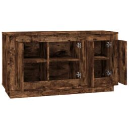 Berkfield Home Sideboard Smoked Oak 102x35x55 cm Engineered Wood in Brown - Size: 102 x 35 x 55 cm - thumbnail 6