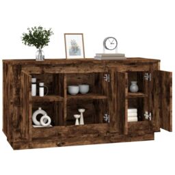 Berkfield Home Sideboard Smoked Oak 102x35x55 cm Engineered Wood in Brown - Size: 102 x 35 x 55 cm - thumbnail 4