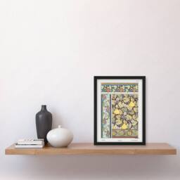 Artery8 Maurice Pillard Verneuil Framed Wall Art White Flower Gourd Floral Patterns in Green - Size: A4 - thumbnail 2