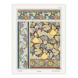 Artery8 Maurice Pillard Verneuil Framed Wall Art White Flower Gourd Floral Patterns in Green - Size: A4 - thumbnail 3