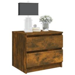 Berkfield Home Spacious Bed Cabinets 2 pcs Smoked Oak 50x39x43.5 cm Engineered Wood in Brown - thumbnail 6