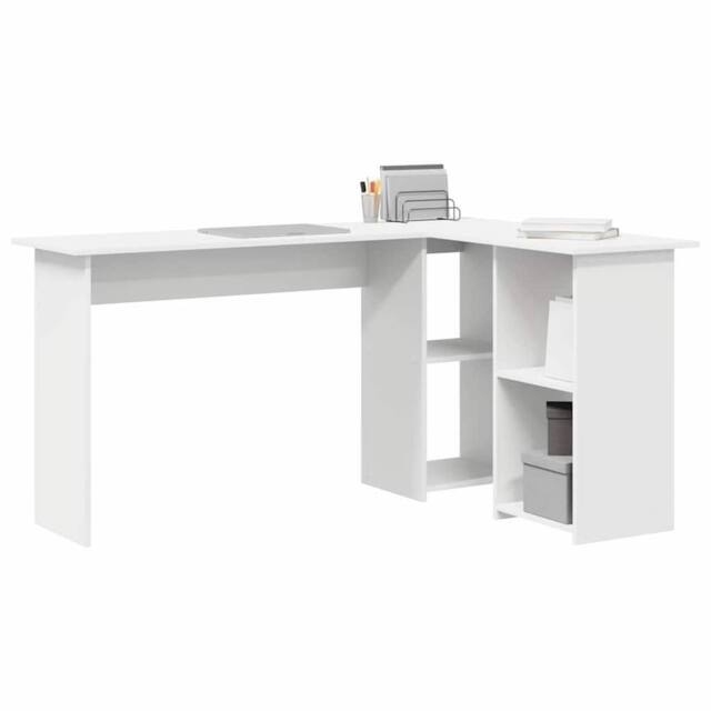 Berkfield Home White White Computer Desk White Engineered wood Medium Computer Desk - image 1