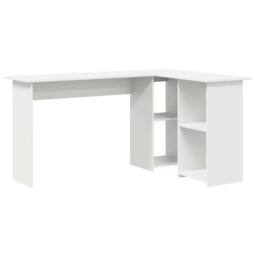 Berkfield Home White White Computer Desk White Engineered wood Medium Computer Desk - thumbnail 3