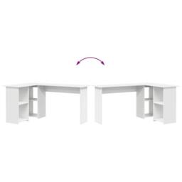 Berkfield Home White White Computer Desk White Engineered wood Medium Computer Desk - thumbnail 9