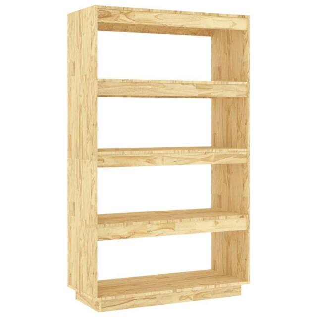 Berkfield Home Book Cabinet/Room Divider 80x35x135 cm Solid Pinewood in Light Tan - Size: 80 x 35 x 135 cm - image 1