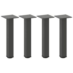 Berkfield Home Coffee Table Legs 4 pcs Anthracite 42-44 cm Steel in Black - thumbnail 2