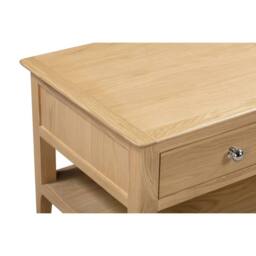 Cheshire Strathclyde Wooden Coffee Table With 2 Drawers in Oak in Light Oak - thumbnail 5