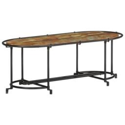 Berkfield Home Sturdy Coffee Table 110x55x40 cm Solid Wood Reclaimed in Brown - Size: 110 x 55 x 40 cm - thumbnail 1