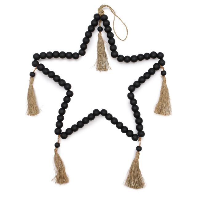 KDMD Large Bead Star Mobil 58x38cm in Black - Size: 58x38 cm - image 1