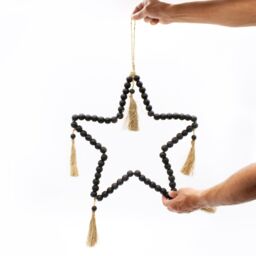 KDMD Large Bead Star Mobil 58x38cm in Black - Size: 58x38 cm - thumbnail 2