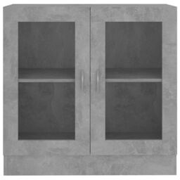 Berkfield Home Vitrine Cabinet Concrete Grey 82.5x30.5x80 cm Engineered Wood - thumbnail 6