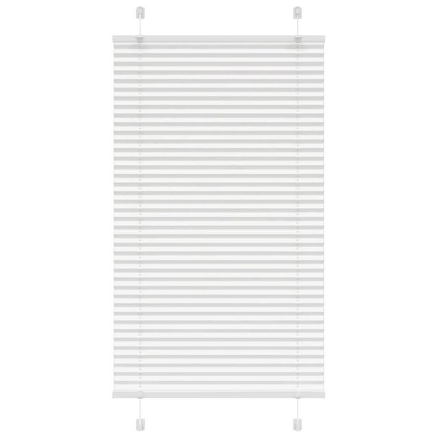 Berkfield Home Pleated Blind White 80x100 cm Fabric Width 79.4 cm Polyester - image 1