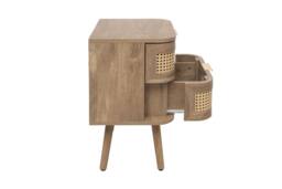 Birlea Rattan Bedside Cabinet 2 Drawer Sark Nightstand Side Table in Beige - thumbnail 9