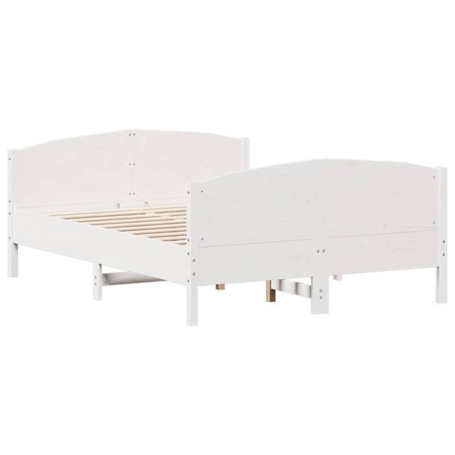 Berkfield Home Beautiful Bed Frame without Mattress White 150x200 cm King Size S - image 1