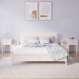 Berkfield Home Beautiful Bedside Cabinet 2 pcs White 79.5x38x65.5 cm Solid Wood Pine - thumbnail 2