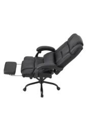 Living and Home Ergonomic Office Chair Adjustable Swivel Recliner with Lumbar Support in Black - thumbnail 4