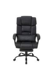 Living and Home Ergonomic Office Chair Adjustable Swivel Recliner with Lumbar Support in Black - thumbnail 2