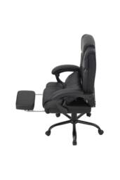Living and Home Ergonomic Office Chair Adjustable Swivel Recliner with Lumbar Support in Black - thumbnail 3
