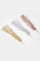 Homescapes Silver & Gold Mistletoe Garland Set of 3, 53 cm - thumbnail 1