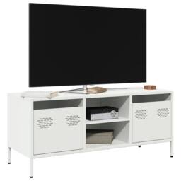 Berkfield Home TV Cabinet White 101.5x39x43.5 cm Cold-rolled Steel - thumbnail 2
