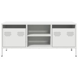 Berkfield Home TV Cabinet White 101.5x39x43.5 cm Cold-rolled Steel - thumbnail 4