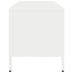 Berkfield Home TV Cabinet White 101.5x39x43.5 cm Cold-rolled Steel - thumbnail 6