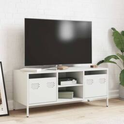 Berkfield Home TV Cabinet White 101.5x39x43.5 cm Cold-rolled Steel