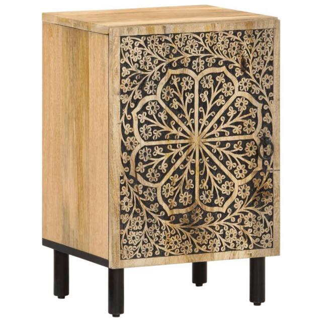 Berkfield Home Bathroom Cabinet 38x33x58 cm Solid Wood Mango in Brown - Size: 38 x 33 x 58 cm - image 1