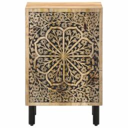 Berkfield Home Bathroom Cabinet 38x33x58 cm Solid Wood Mango in Brown - Size: 38 x 33 x 58 cm - thumbnail 3