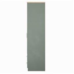 Ready Assembled 2 U Norfolk 2 Door 2 Drawer Mirrored Wardrobe (Ready Assembled) in Pale Green - thumbnail 2
