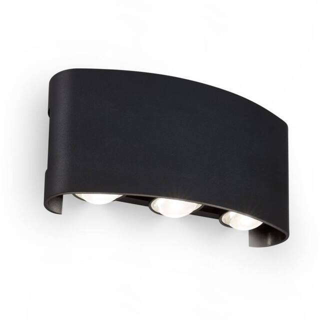 BRILONER Black 6.5W Neutral White IP44 LED Wall Light - image 1