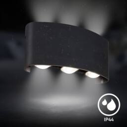 BRILONER Black 6.5W Neutral White IP44 LED Wall Light - thumbnail 6