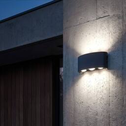 BRILONER Black 6.5W Neutral White IP44 LED Wall Light - thumbnail 3