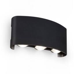BRILONER Black 6.5W Neutral White IP44 LED Wall Light - thumbnail 1