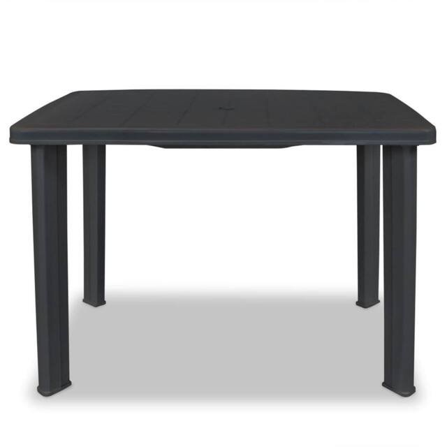Berkfield Home Garden Table Anthracite 101x68x72 cm Plastic in Charcoal - Size: 101 x 68 x 72 cm - image 1