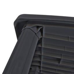 Berkfield Home Garden Table Anthracite 101x68x72 cm Plastic in Charcoal - Size: 101 x 68 x 72 cm - thumbnail 3