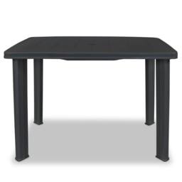 Berkfield Home Garden Table Anthracite 101x68x72 cm Plastic in Charcoal - Size: 101 x 68 x 72 cm - thumbnail 1