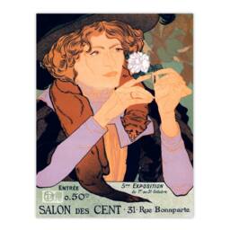 Artery8 Georges de Feure Framed Wall Art Print Salon des Cent Vintage Advert - Size: A4 - thumbnail 3