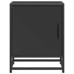 Berkfield Home Bedside Cabinet Black 40x31x50 cm Engineered Wood & Metal - Size: 40 x 31 x 50 cm - thumbnail 5